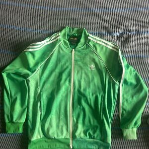 Adidas Men's Vibrant Green Track Jacket